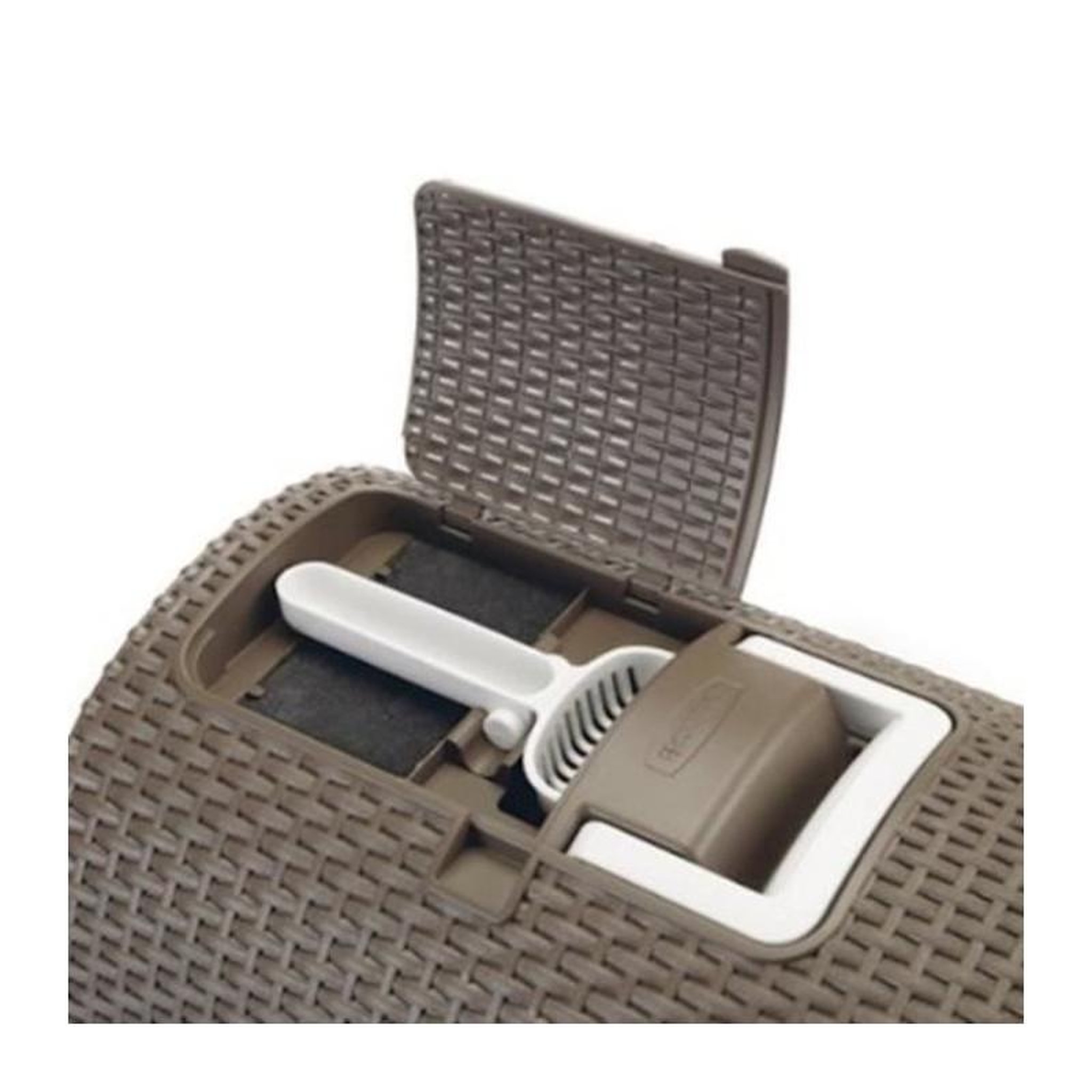Voir la diapositive 3 : CURVER CURVER Maison de toilettes pour chat moka