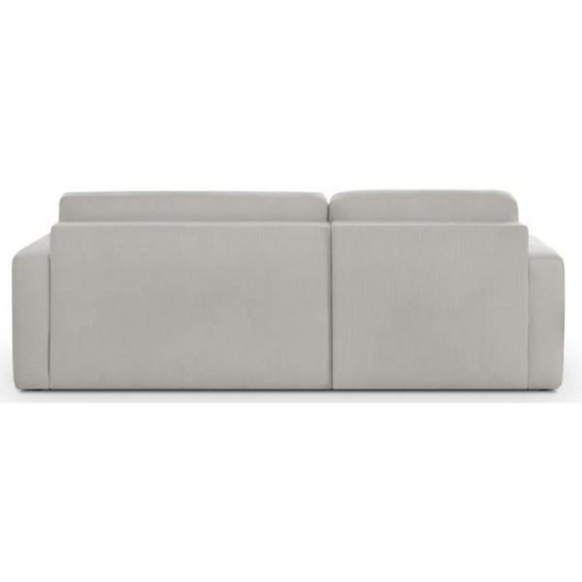 MARKET24 Canapé d'angle convertible et réversible 3 places GALET - Velours côtelé gris - Coffre de rangement - L238 x P154 x H86 cm