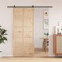 Voir la diapositive 1 : VIDAXL Porte de grange 90x208 cm bois massif de pin