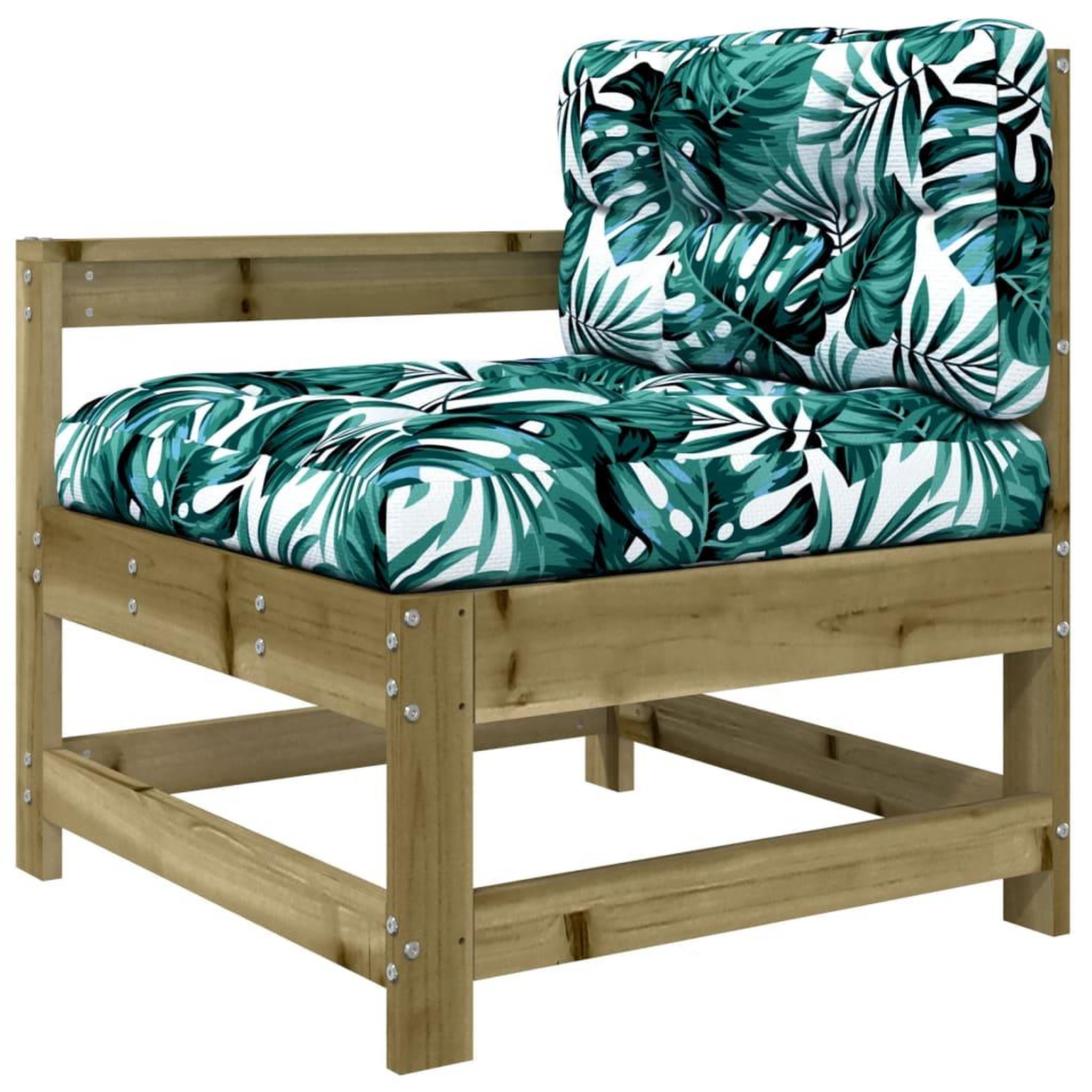 Voir la diapositive 5 : VIDAXL Salon de jardin 5 pcs avec coussins bois de pin impregne