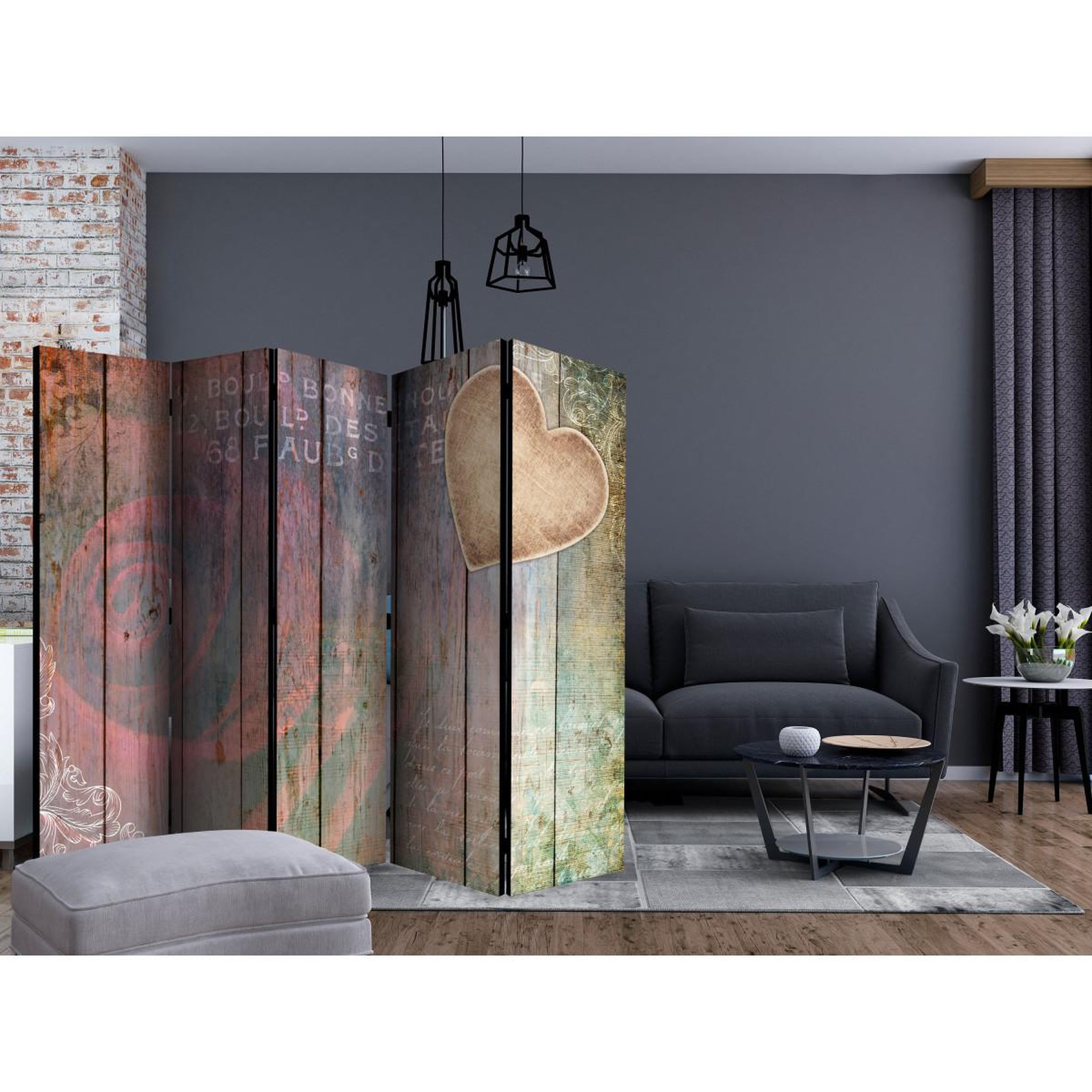 Voir la diapositive 2 : Paris Prix Paravent 5 volets  carved memories  172x225cm