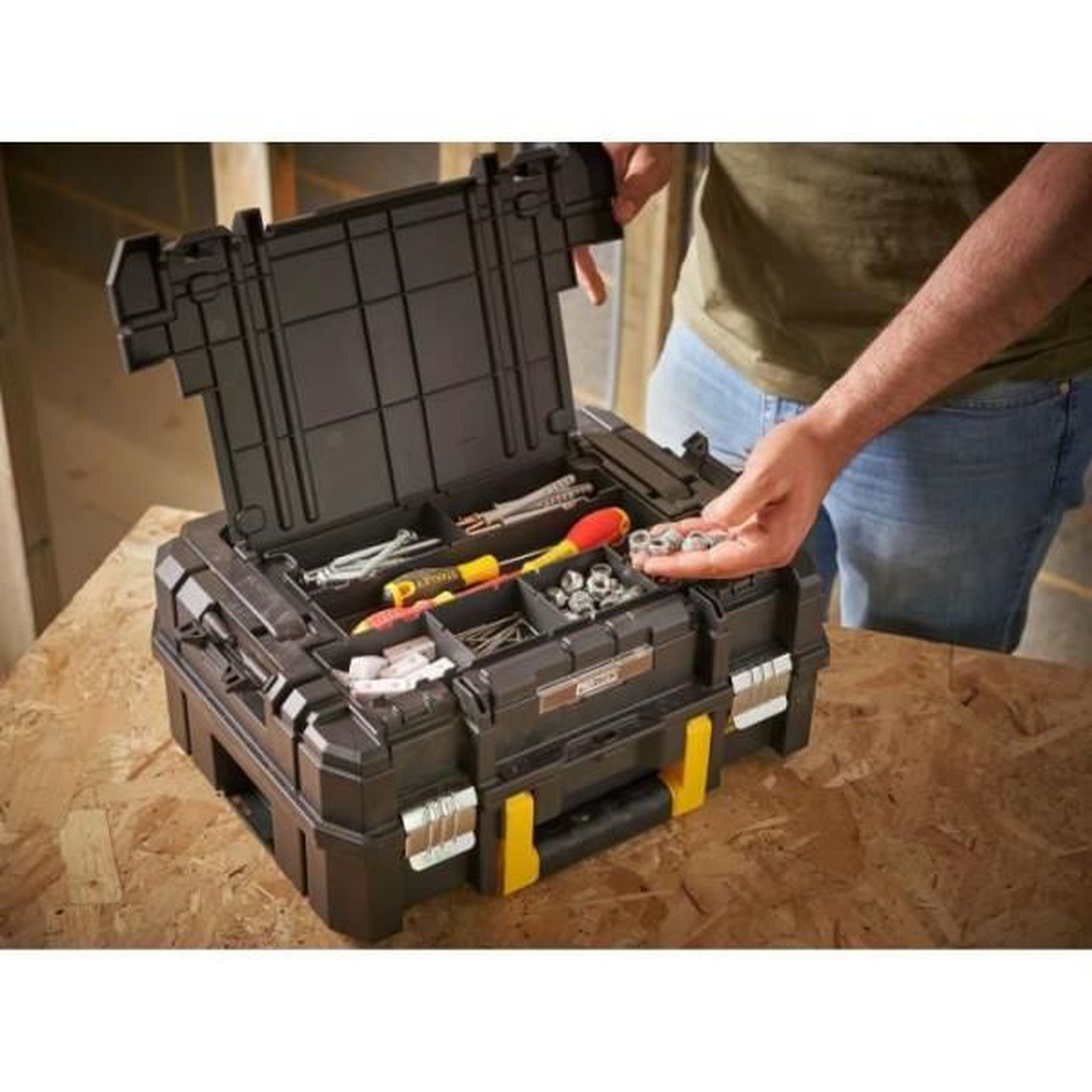 Voir la diapositive 5 : Stanley Mallette pro-stack™ - stanley fatmax - fmst1-71967 - grande poignée avec organiseur - 14 l