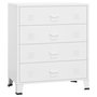 Voir la diapositive 2 : VIDAXL Armoire a tiroirs industrielle Blanc 78x40x93 cm Metal