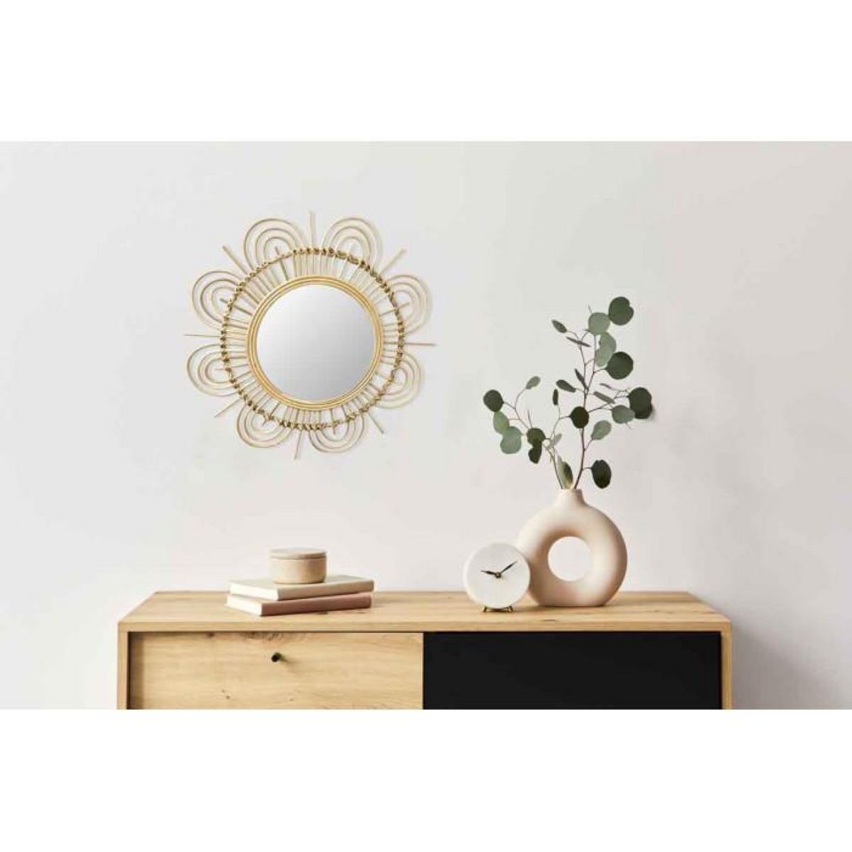 Paris Prix Miroir Mural Design en Rotin  Aina  51cm Naturel