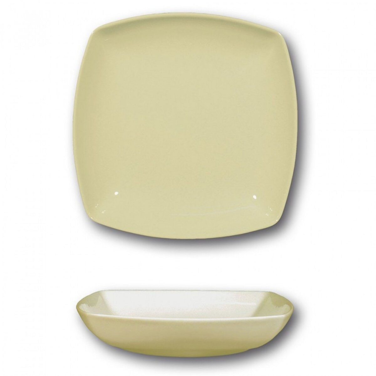 YODECO Assiette creuse porcelaine italienne Crème - L 21 cm - Tokio