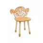 SWEEEK Lot de 2 chaises enfant collection Monsieur/Madame - Madame Bonheur Audrey. orange