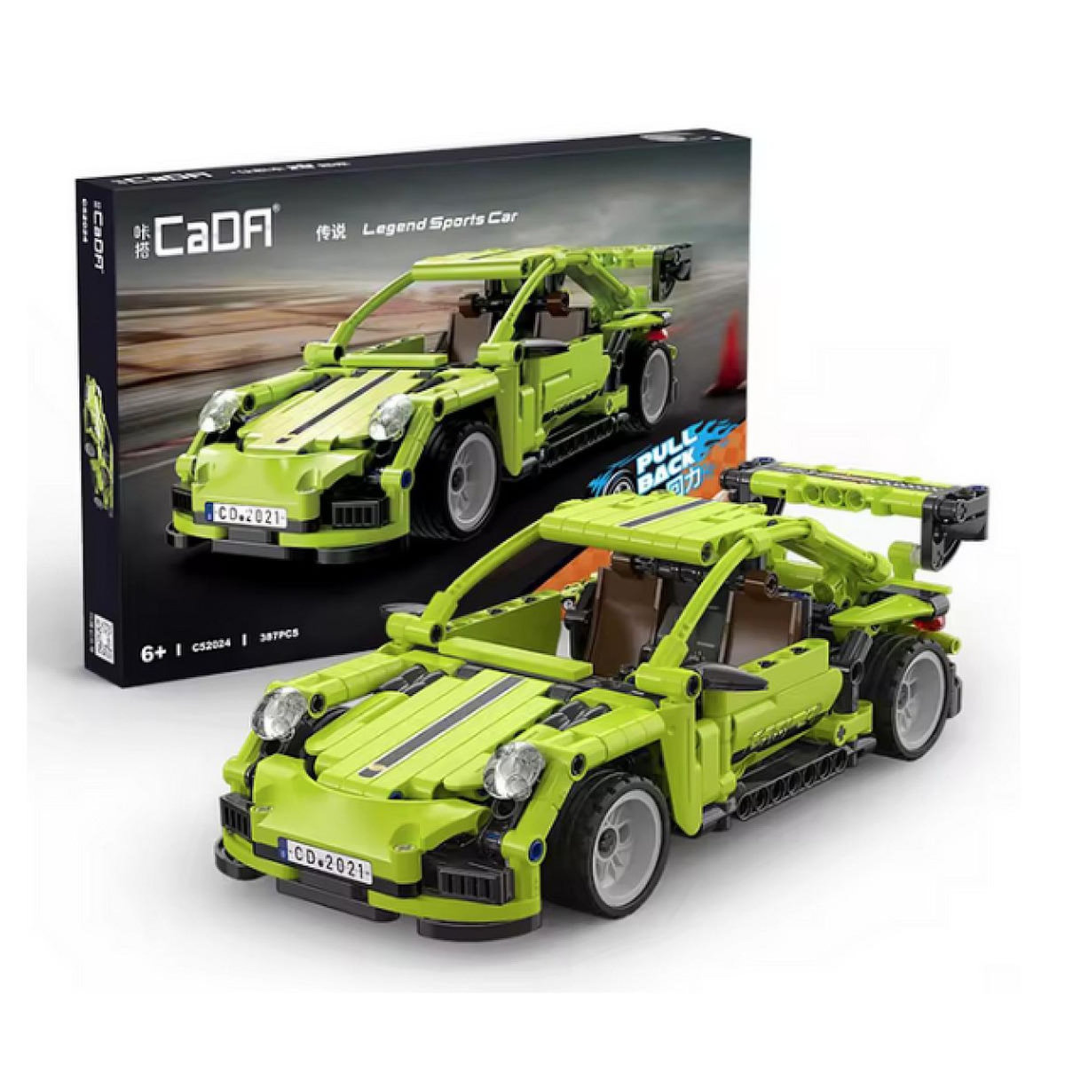 Jamara - Voiture de course a retrofriction Verte