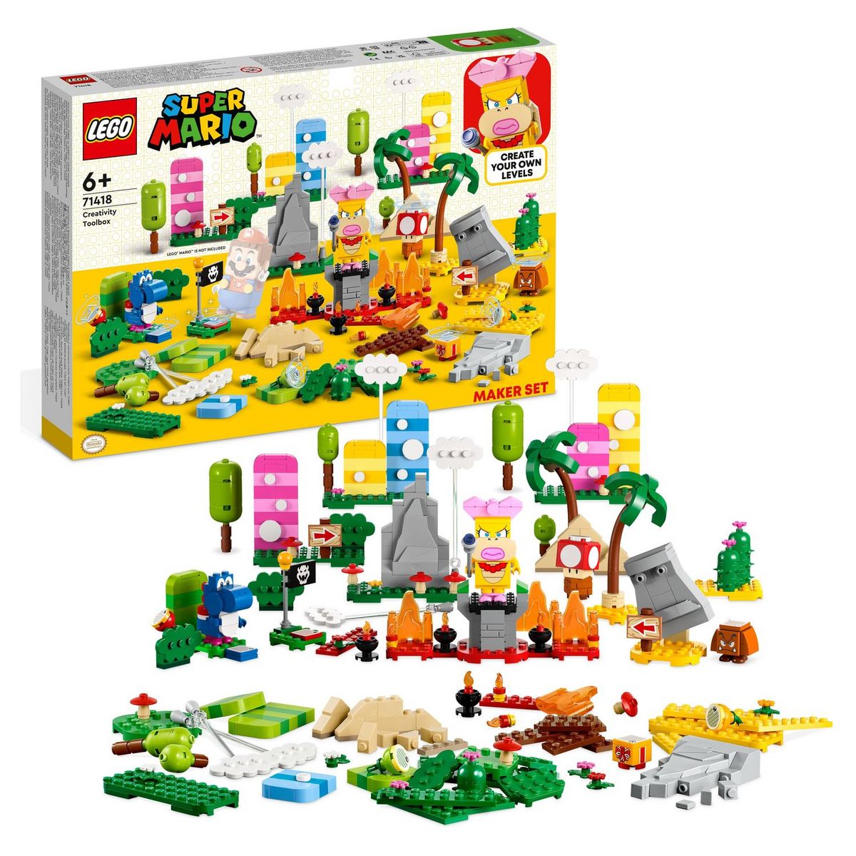 LEGO Super Mario 71418 Set la boite à outils créative,  Jouet Enfants 6 Ans, avec Figurines