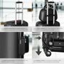 Voir la diapositive 4 : tectake Set de valises trolley rigides 4 pièces, 3 trolleys et une trousse de beauté en plastique ABS robuste noir
