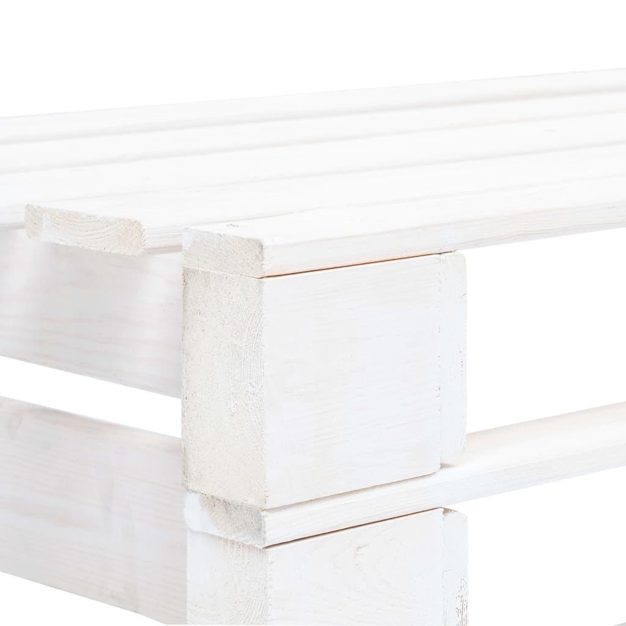 Voir la diapositive 3 : VIDAXL Banc palette de jardin bois gris blanc