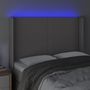 Voir la diapositive 4 : VIDAXL Tete de lit a LED Gris 147x16x118/128 cm Similicuir