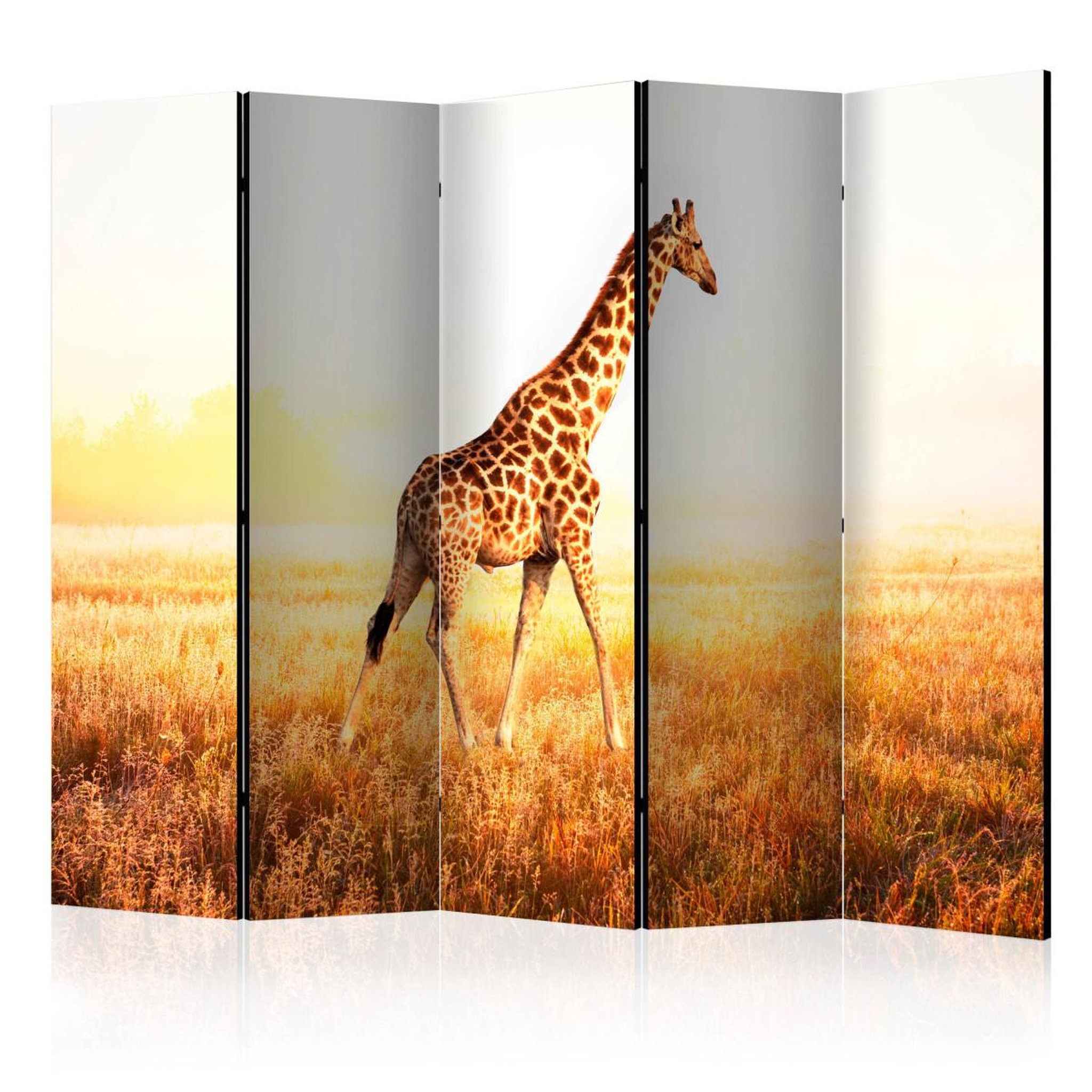 Paris Prix Paravent 5 volets  giraffe walk  172x225cm
