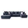 Voir la diapositive 6 : BEST MOBILIER Lena - canapé d'angle panoramique convertible - avec coffre - 7 places - gauche