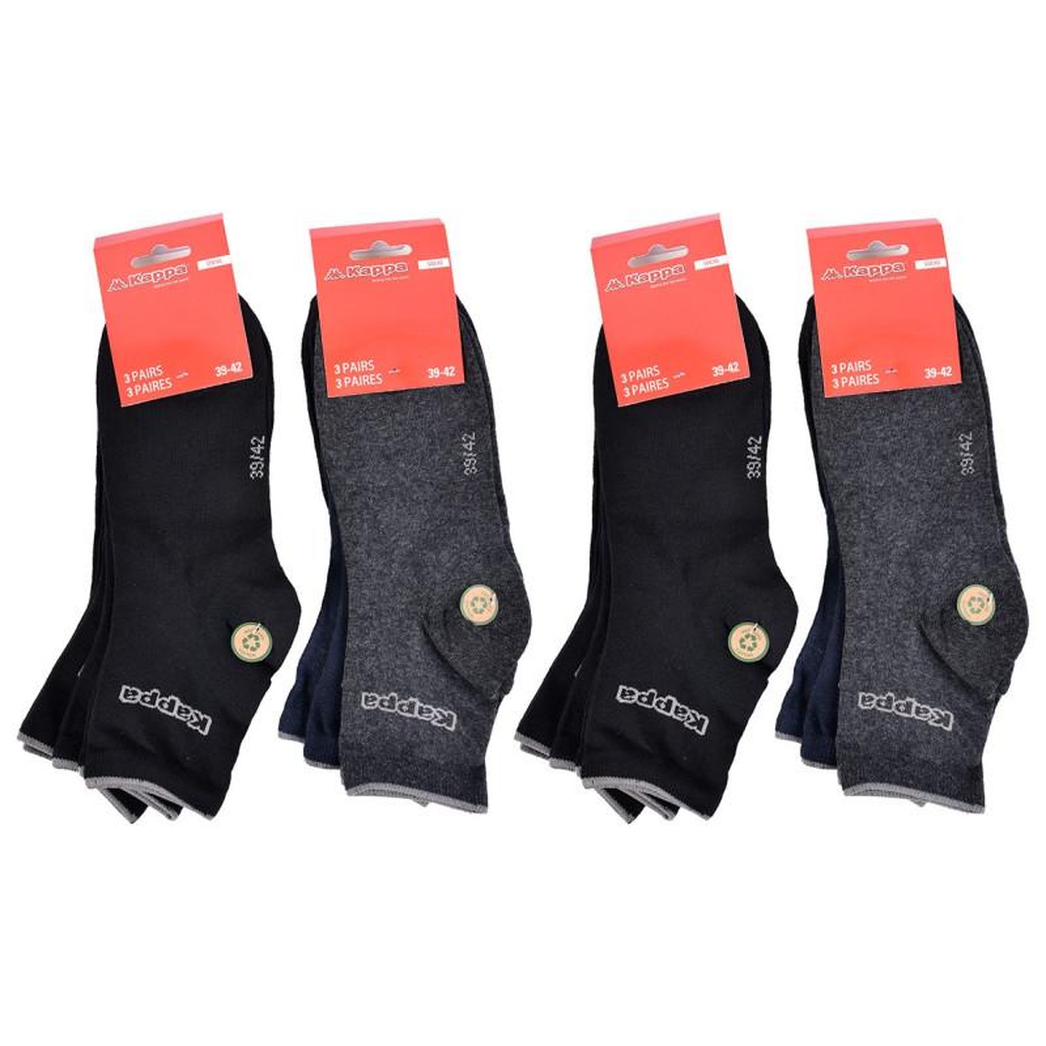 Voir la diapositive 3 : KAPPA Chaussettes Homme QUARTER KAPPA