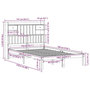 Voir la diapositive 6 : VIDAXL Lit bibliotheque sans matelas cire marron 135x190 cm pin massif
