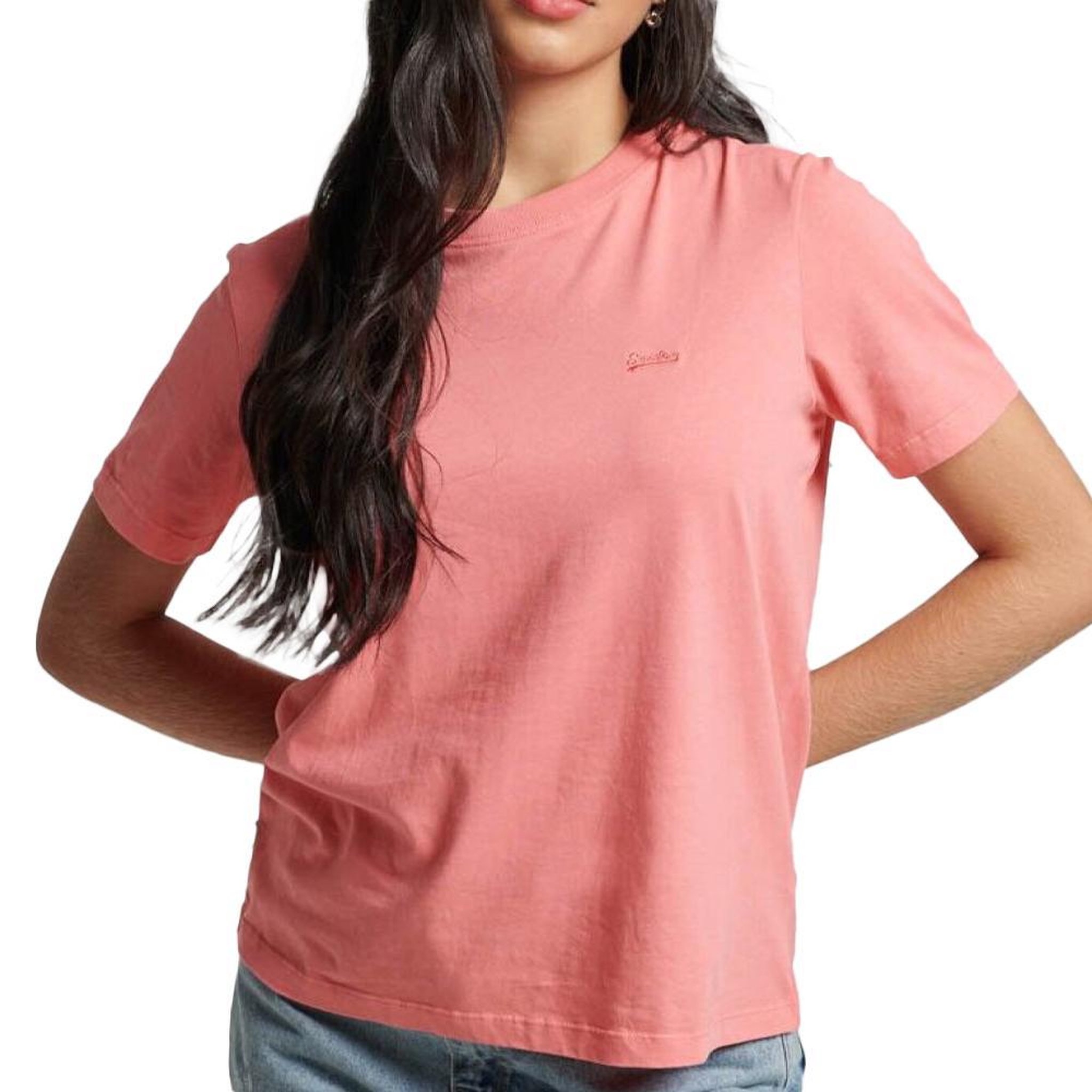 SUPERDRY T-shirt Rose Femme Superdry Vintage Logo. Coloris disponibles : Rose