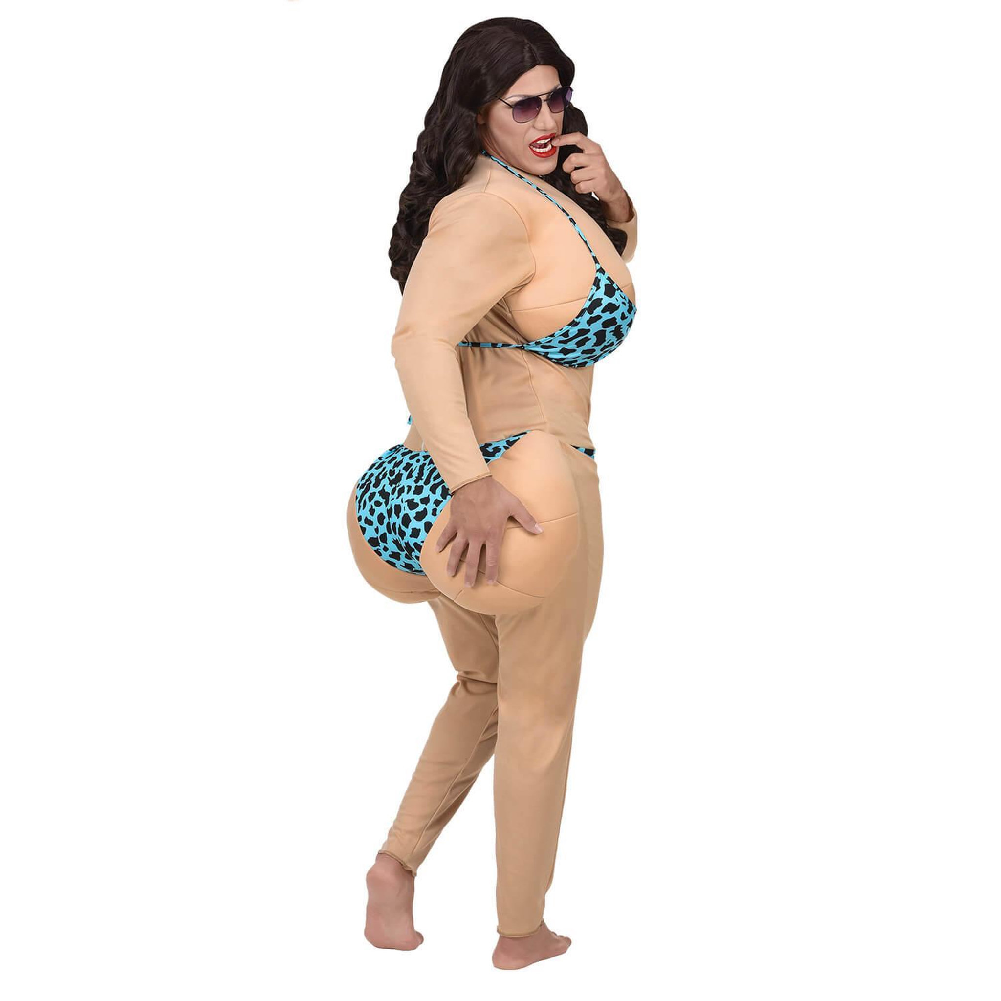 Voir la diapositive 3 : WIDMANN Déguisement humoristique Miss Bikini - Homme - XL