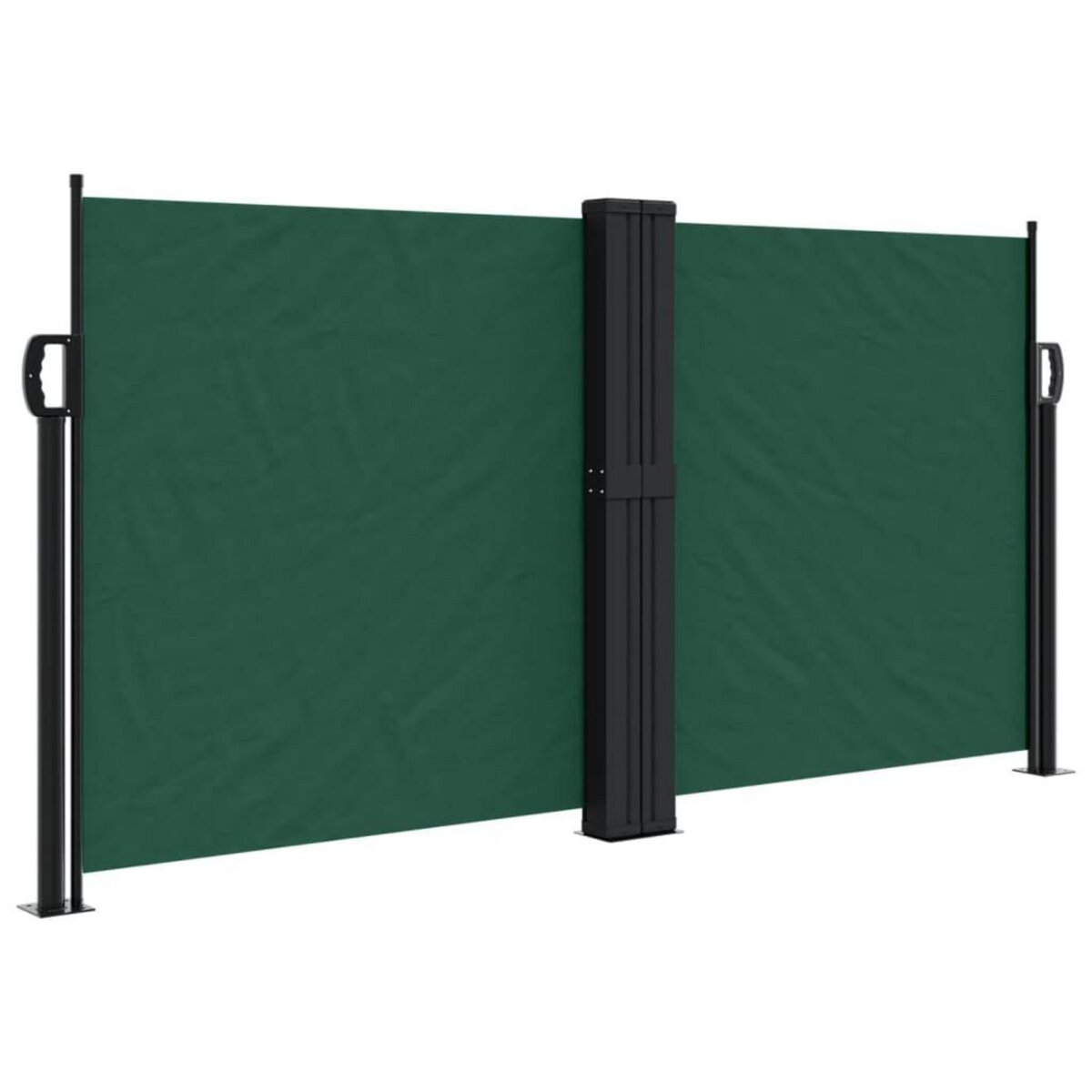 VIDAXL Auvent lateral retractable vert fonce 120x1200 cm