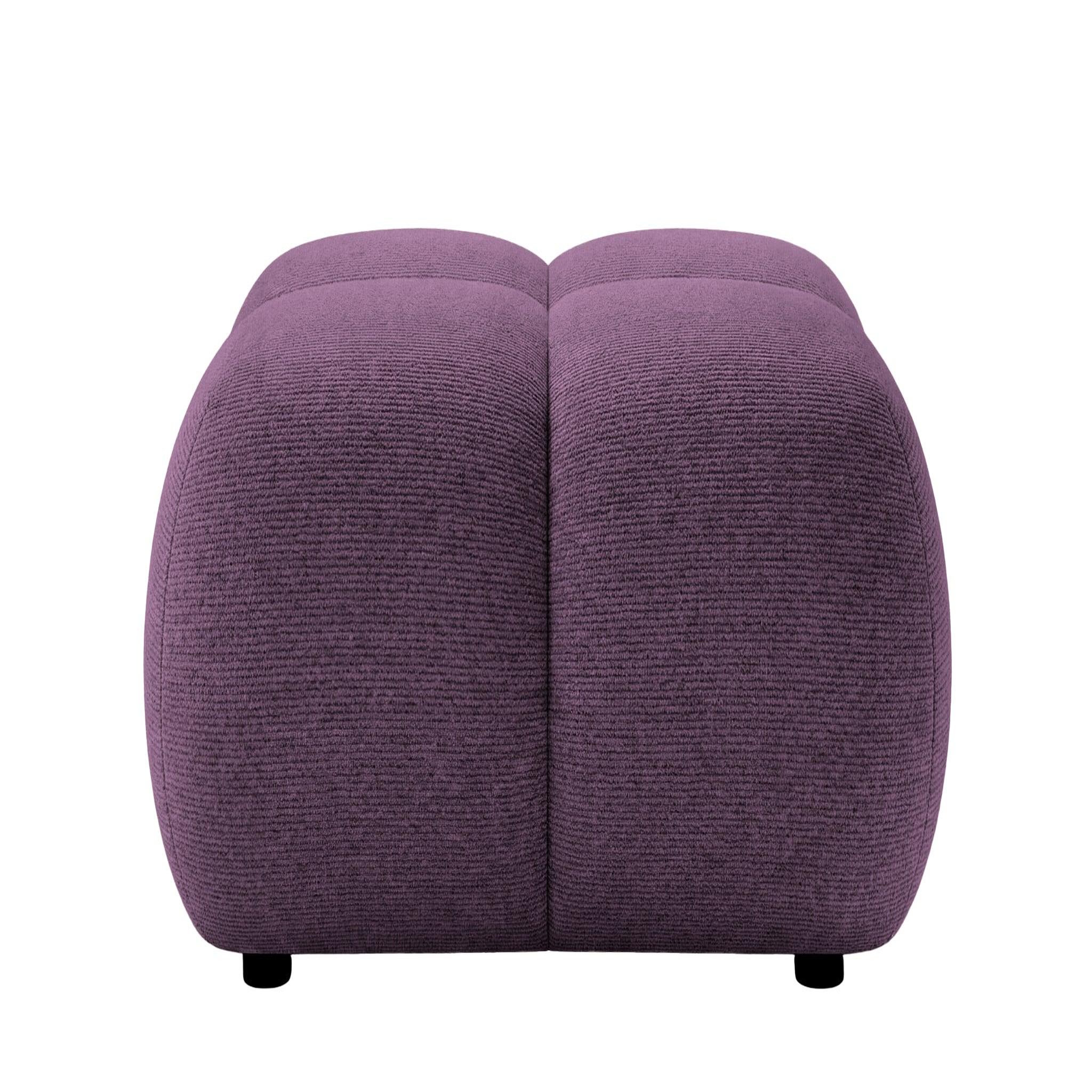 Voir la diapositive 1 : CASANOVA PARIS Constance - pouf en tissu chenille 72x72x43.5