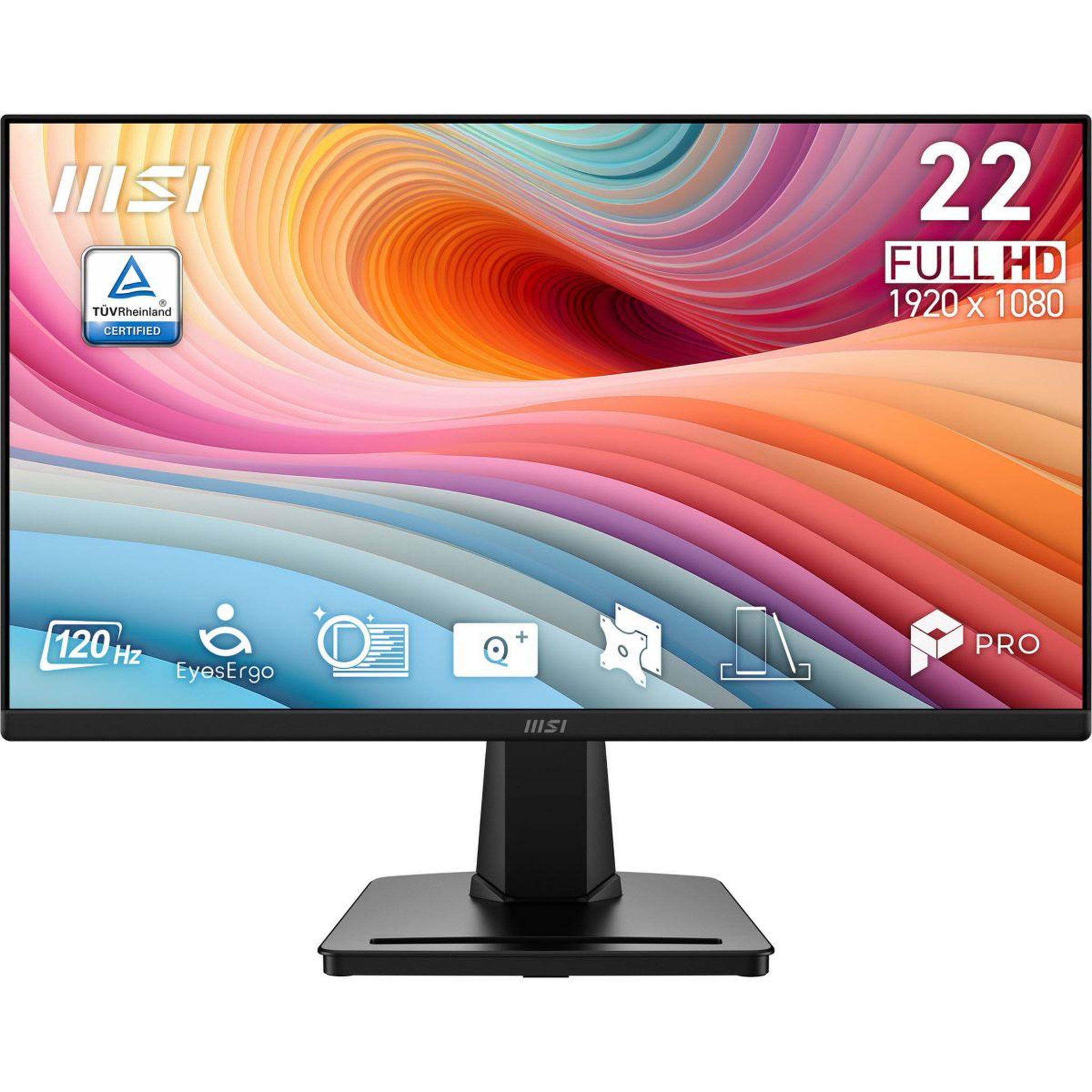 MSI Ecran pc pro mp225 21,4  va full hd 120 hz hdr