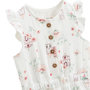 Voir la diapositive 2 : Petit Béguin Combishort bébé + chapeau en gaze de coton Arya