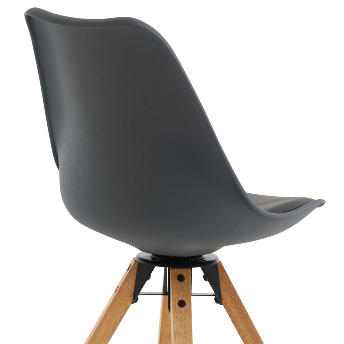 IDIMEX Lot de 2 chaises pivotantes BOLIVIA, style scandinave, synthétique et bois