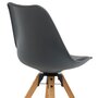 Voir la diapositive 6 : IDIMEX Lot de 2 chaises pivotantes BOLIVIA, style scandinave, synthétique et bois