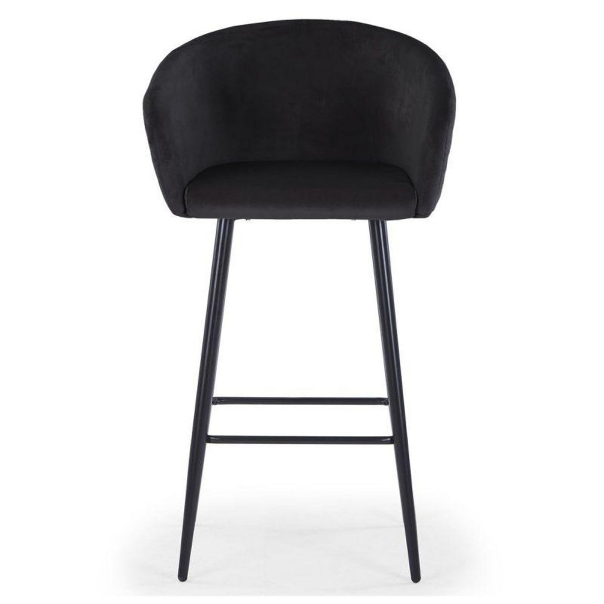 Paris Prix Tabouret de Bar en Velours  Kandi  106cm Noir