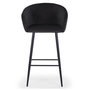 Voir la diapositive 2 : Paris Prix Tabouret de Bar en Velours  Kandi  106cm Noir