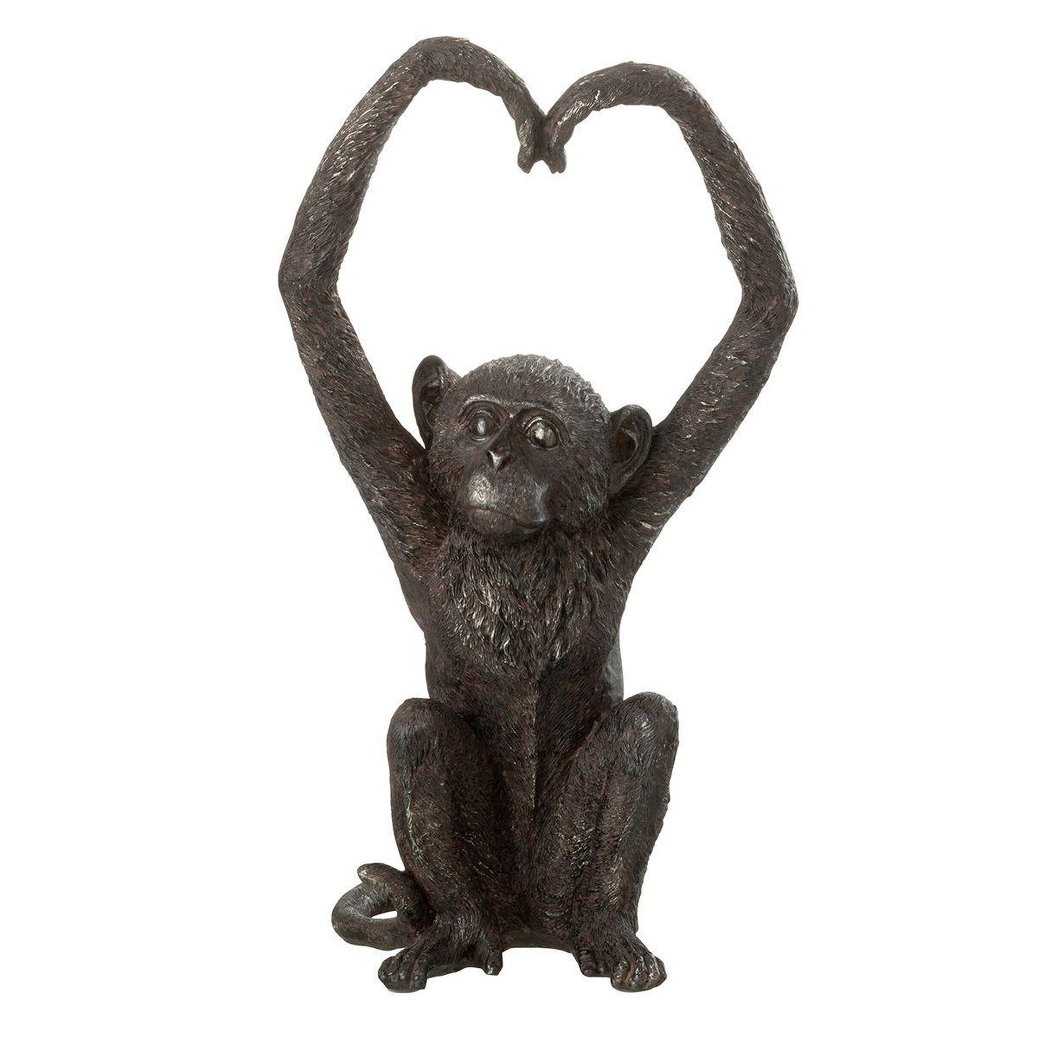 J-LINE Statuette Déco  Singe  33cm Marron