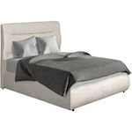 Habitat et Jardin Lit double avec coffre en velours  Chamonix  - 160 x 200 cm - Beige