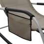 VIDAXL Chaise longue Textilene Taupe et gris