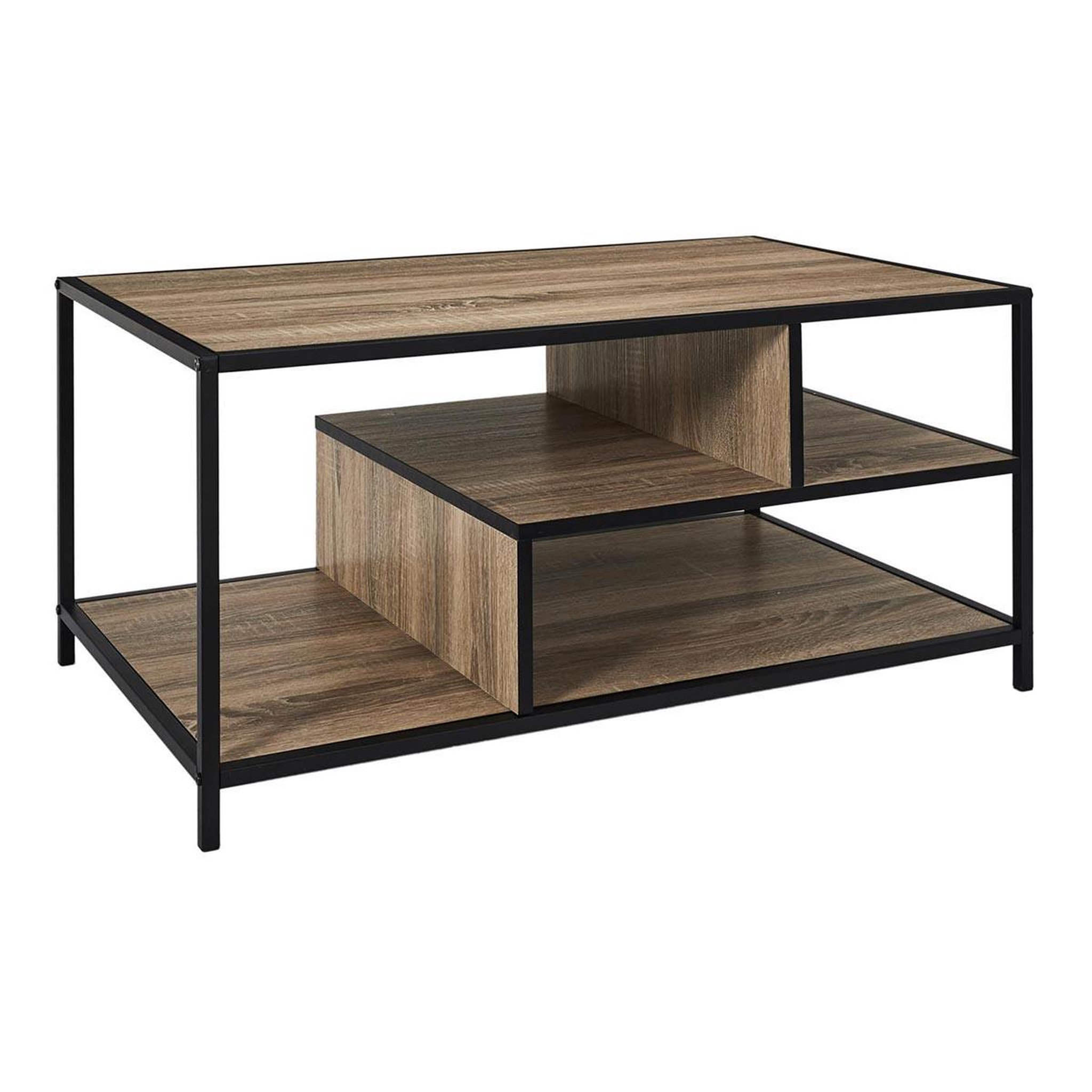 The Home Deco Factory Table basse design  edison  90cm marron & noir