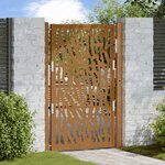 VIDAXL Porte de jardin acier resistant aux intemperies design traces