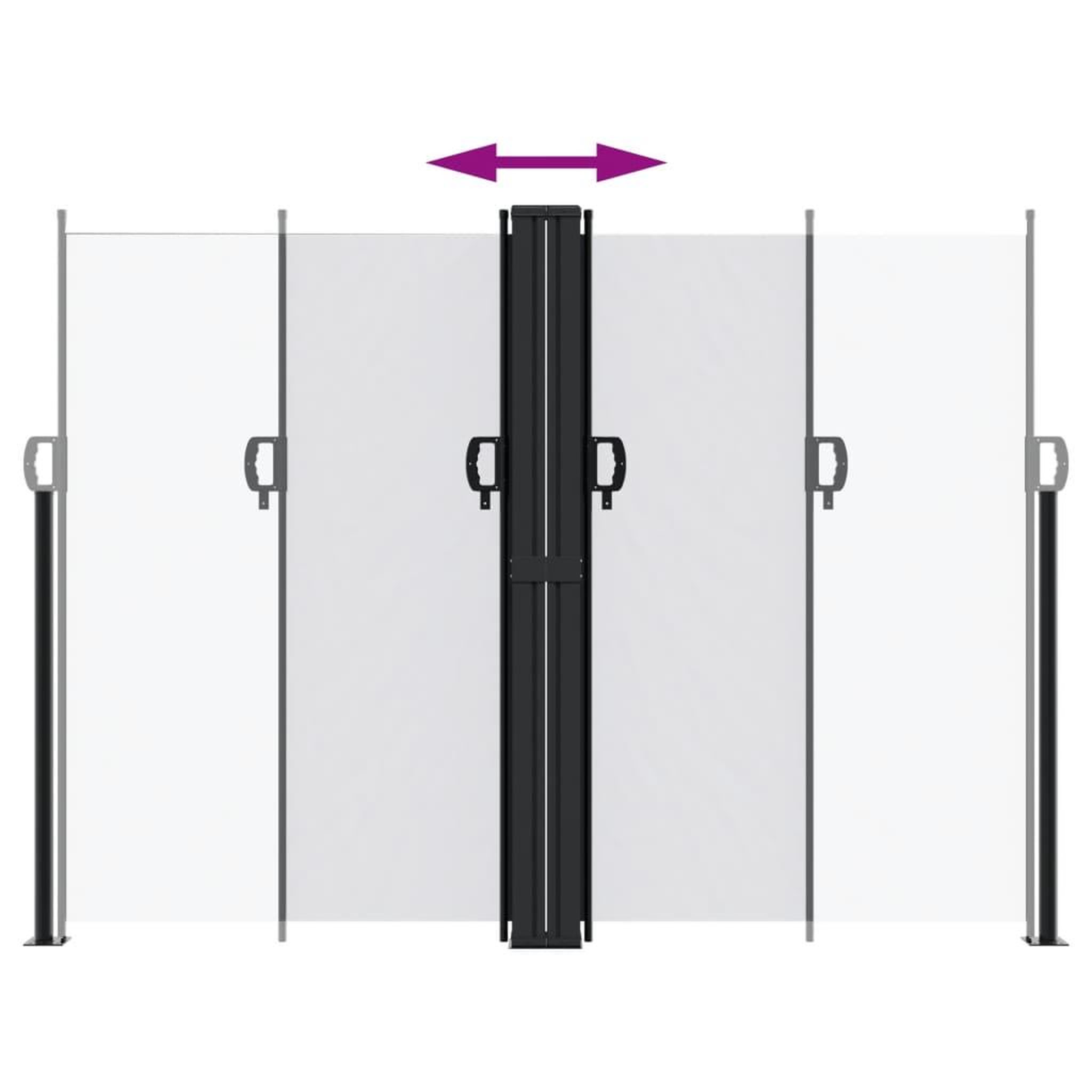 Voir la diapositive 5 : VIDAXL Auvent lateral retractable blanc 180x600 cm