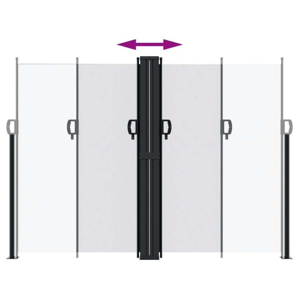 VIDAXL Auvent lateral retractable blanc 180x600 cm