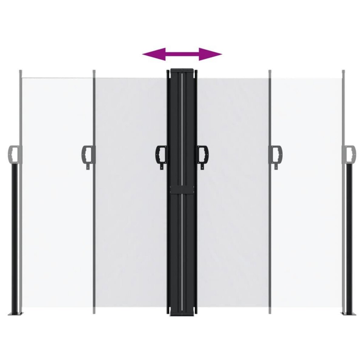 VIDAXL Auvent lateral retractable blanc 180x600 cm