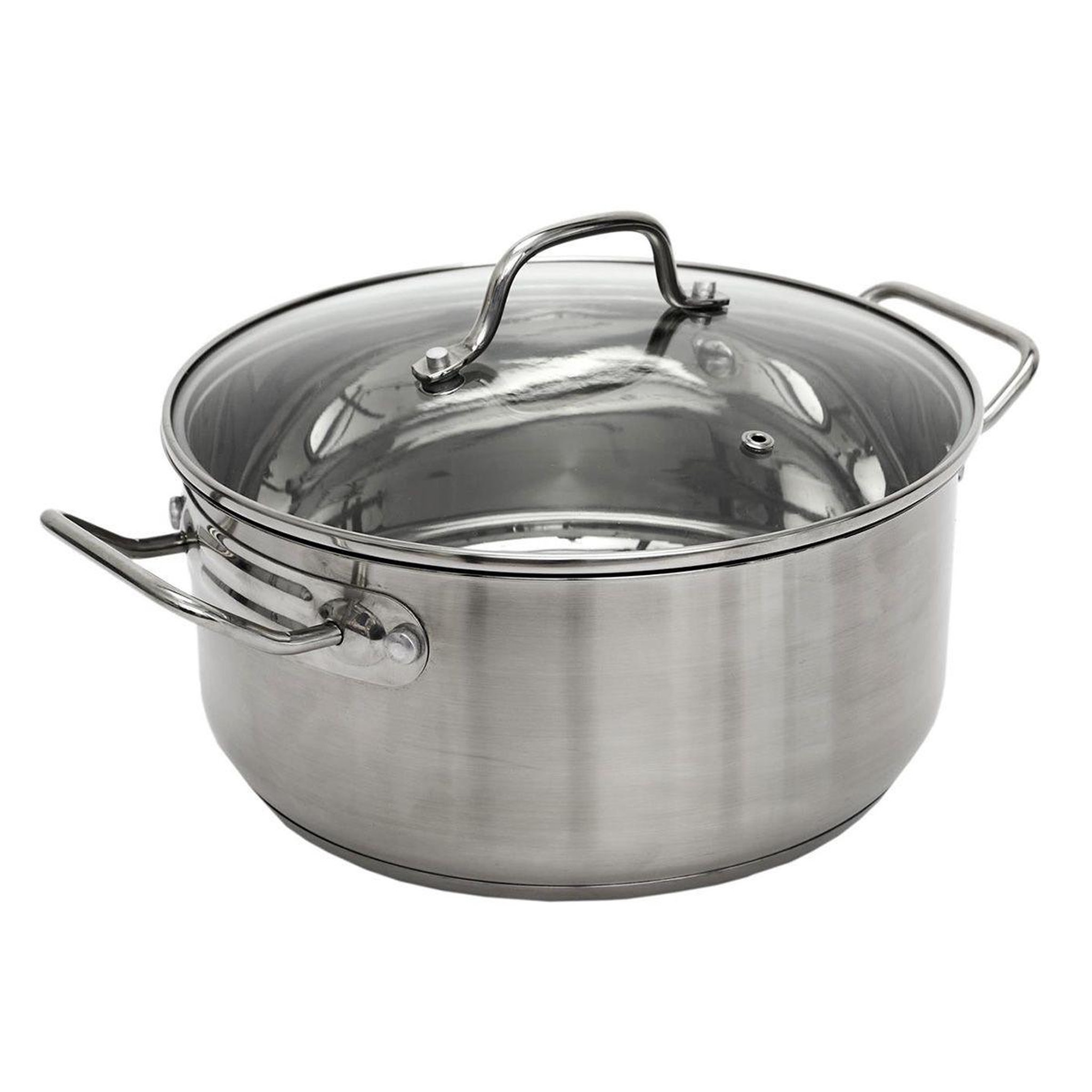 COOK CONCEPT Faitout Avec Couvercle en Verre  Inox  24cm Argent