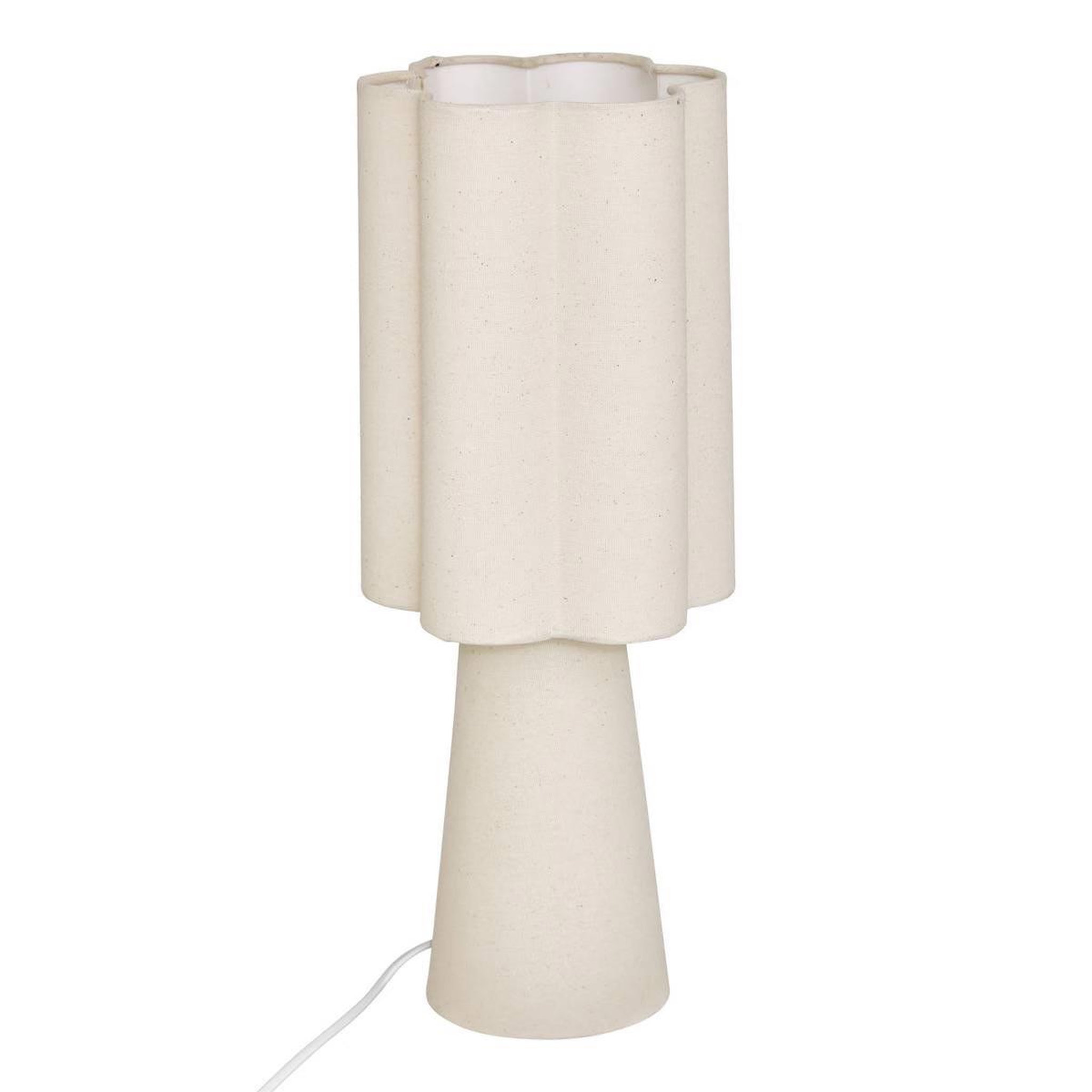 ATMOSPHERA Lampe à poser fleur  blanca  44cm beige