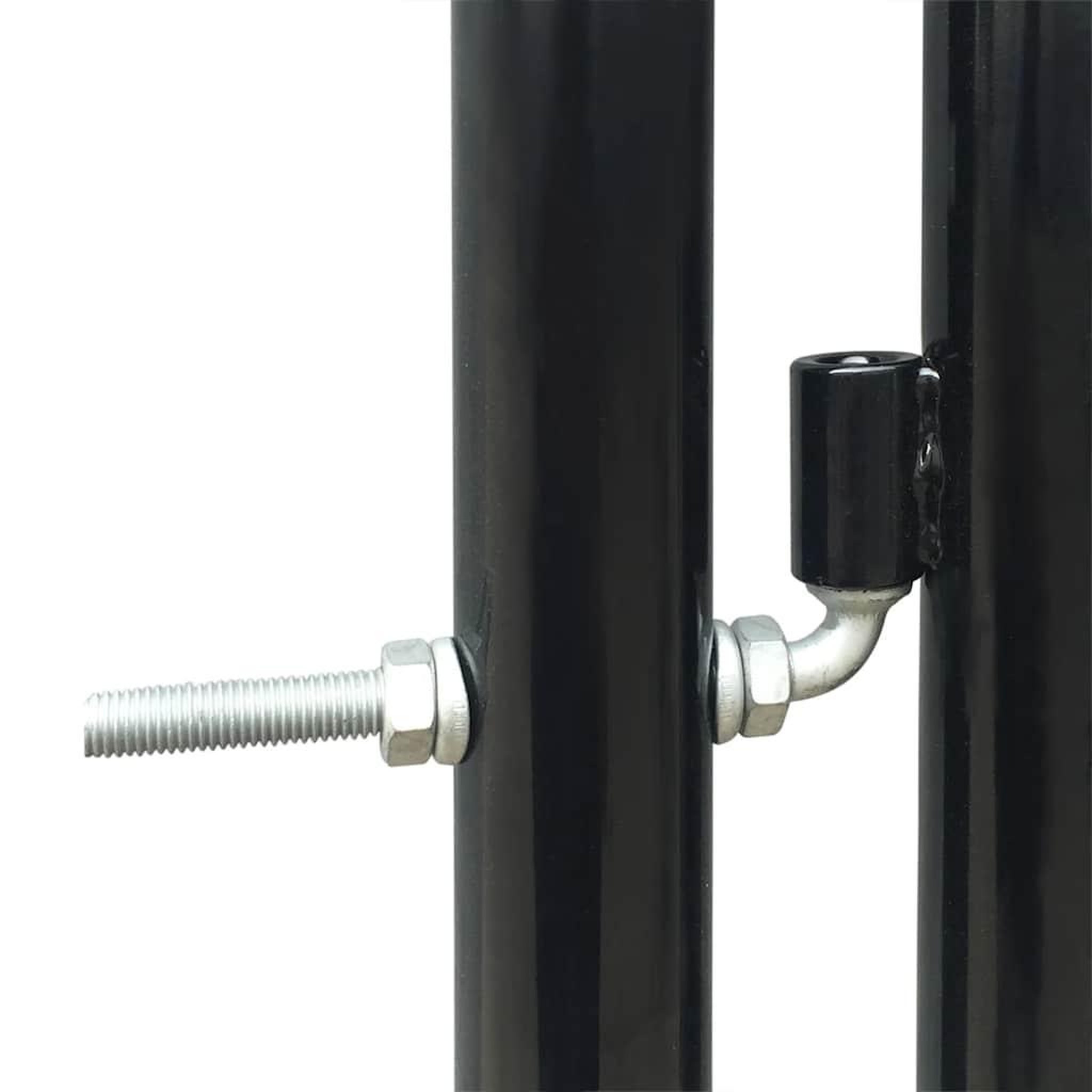 Voir la diapositive 3 : VIDAXL Portail de cloture noir a une porte 100x200 cm