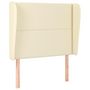 Voir la diapositive 2 : VIDAXL Tete de lit avec oreilles Creme 83x23x118/128 cm Similicuir