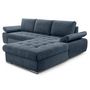 Voir la diapositive 6 : BEST MOBILIER Bianca - canapé d'angle droit 4 places convertible avec coffre en tissu texturé
