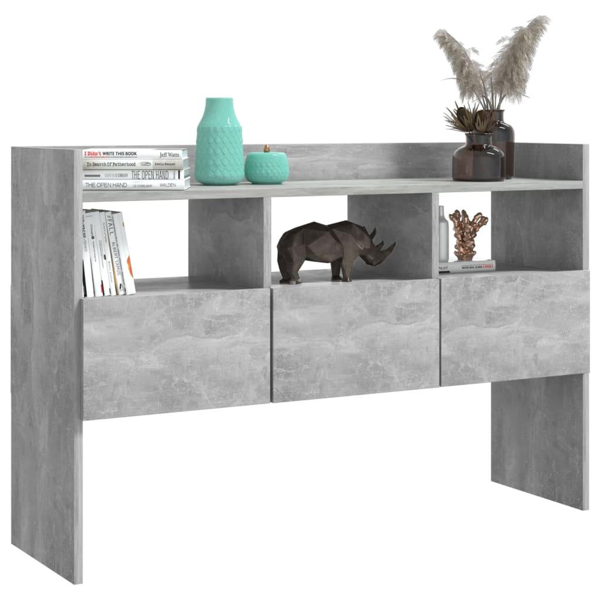 Voir la diapositive 4 : VIDAXL Buffet Gris beton 105x30x70 cm Bois d'ingenierie