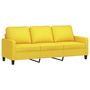 Voir la diapositive 4 : VIDAXL Canape a 3 places avec repose-pieds Jaune clair 180 cm Tissu