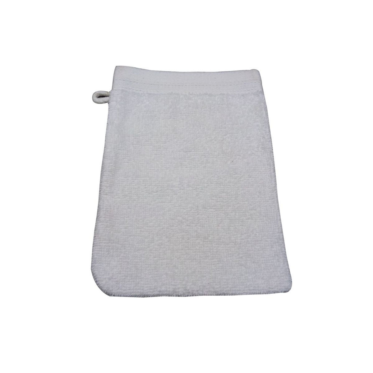 ACTUEL Lot de 2 gants de toilette unis en coton bouclé 360 gr/m2