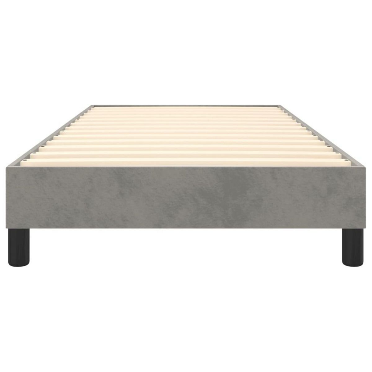 VIDAXL Cadre de lit sans matelas gris clair 90x190 cm velours