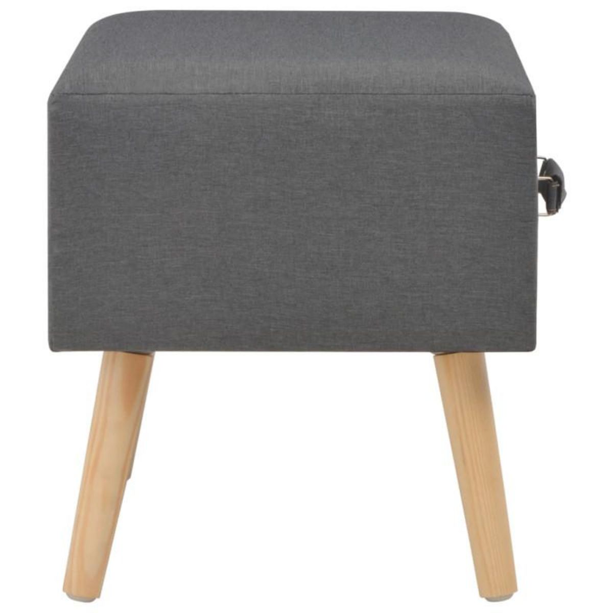 VIDAXL Tables de chevet 2 pcs Gris foncé 40x35x40 cm Tissu