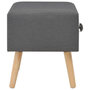 Voir la diapositive 6 : VIDAXL Tables de chevet 2 pcs Gris foncé 40x35x40 cm Tissu