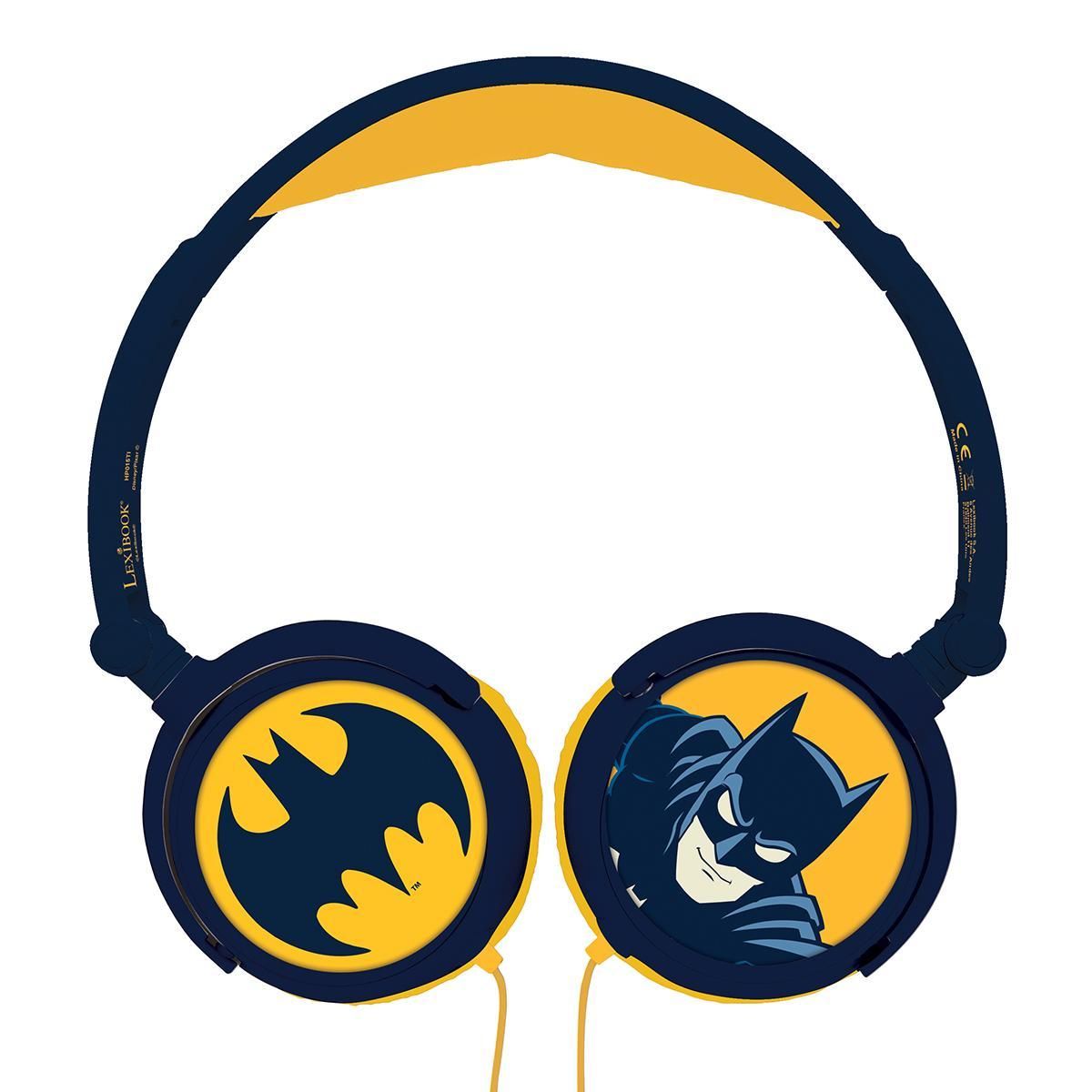 Lexibook Casque stéréo filaire pliable Batman avec limitation de volume d'écoute