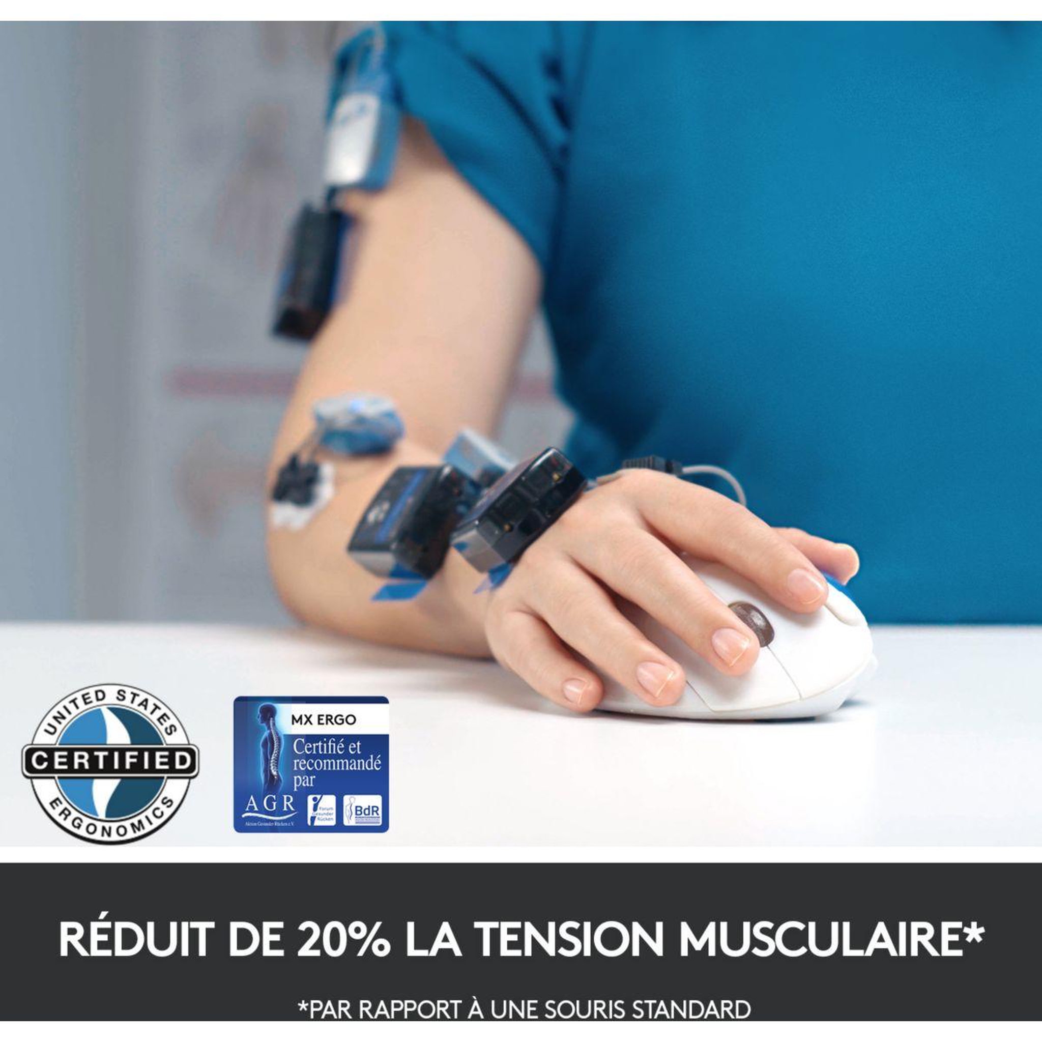 Voir la diapositive 3 : Logitech Souris sans fil MX ERGO